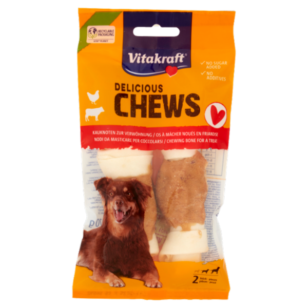Vitakraft Delicious Chews Nodi da Masticare per Coccolarsi 2 pezzi 70 g