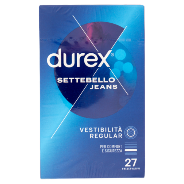 Durex Settebello Jeans Preservativi, 27 Profilattici