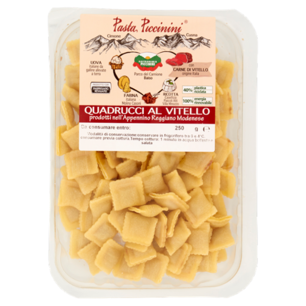 Pasta Piccinini Quadrucci al Vitello 250 g