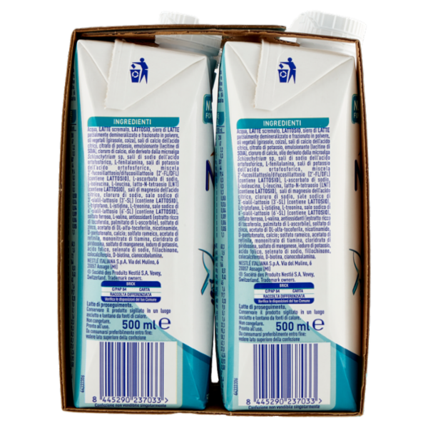 NESTLÉ NIDINA Optipro 2 Latte di proseguimento liquido da 6 mesi 4 Brick da 500ml (2L)