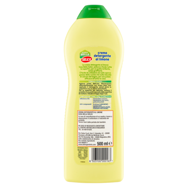 Selex Casa Bella Detergente in Crema Limone 500 ml