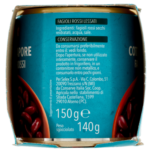 Selex Fagioli Rossi Cotti a Vapore 3x150 g