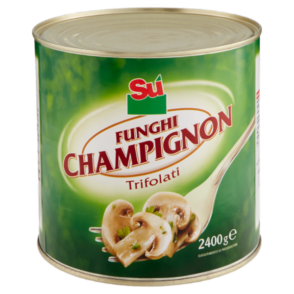 Sù Funghi Champignon Trifolati in Olio di Semi di Girasole 2,4 kg
