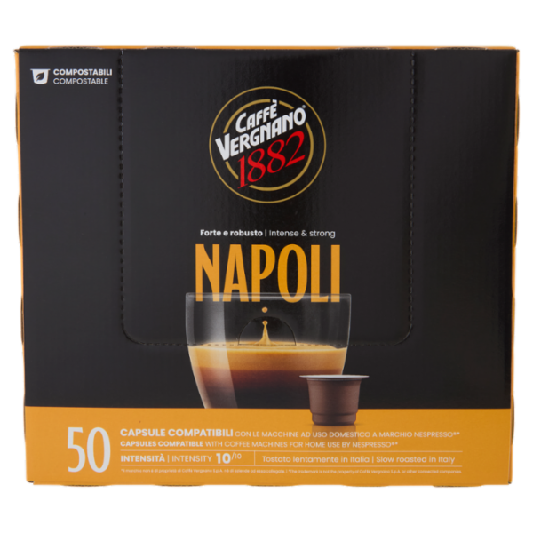Caffè Vergnano 1882 Napoli Capsule Compatibili Nespresso* 50 x 5 g
