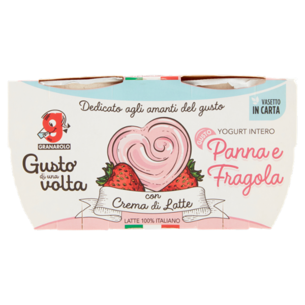 Granarolo Gusto di una volta Yogurt Intero Gusto Panna e Fragola 2 x 125 g