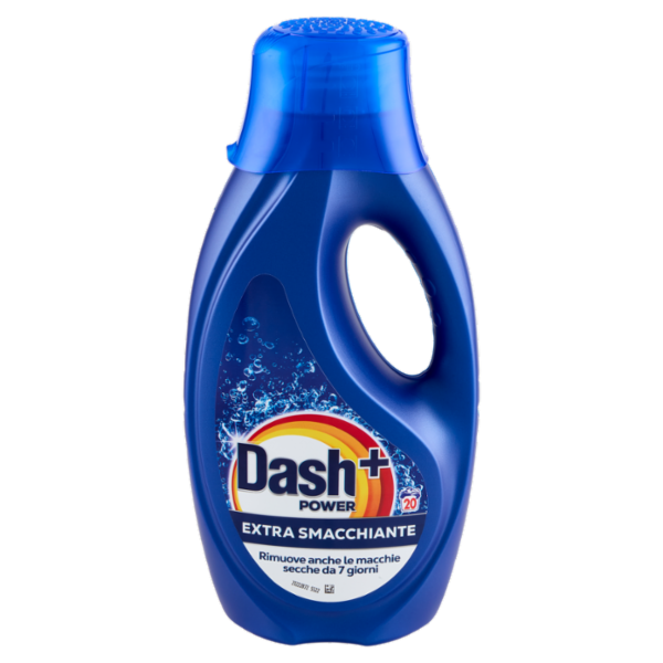 Dash Power Detersivo Liquido Lavatrice, Azione Extra-Smacchiante, 20 Lavaggi 900 ml