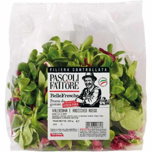 Pascoli del Fattore Valeriana E Radicchio Rosso 125g