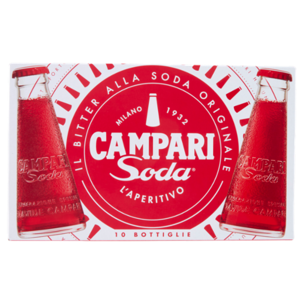 Campari Soda l'Aperitivo Bitter alla Soda Bottiglie 10 x 9,8 cl