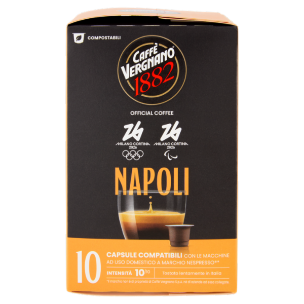 Caffè Vergnano 1882 Napoli Capsule Compatibili Nespresso* 10 x 5 g