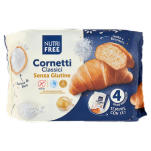 Nutrifree Cornetti Classici Senza Glutine 4 Monoporzioni 200 g