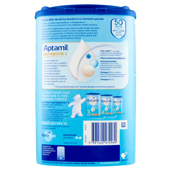 Aptamil 2 Latte di Proseguimento 800 g