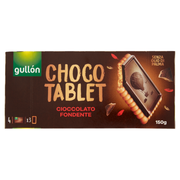 Gullón Choco Tablet Cioccolato Fondente 4 x 37,5 g