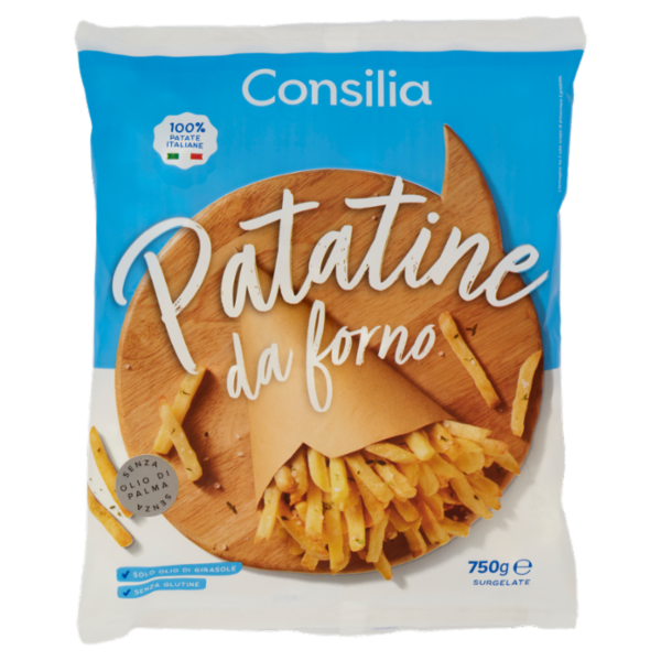 Consilia Patate da Forno Prefritte Surgelate 750 g