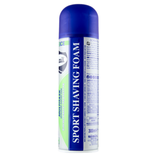 milmil Schiuma da Barba Refresh Multitask 3 in 1 Viso Testa Corpo 300 ml