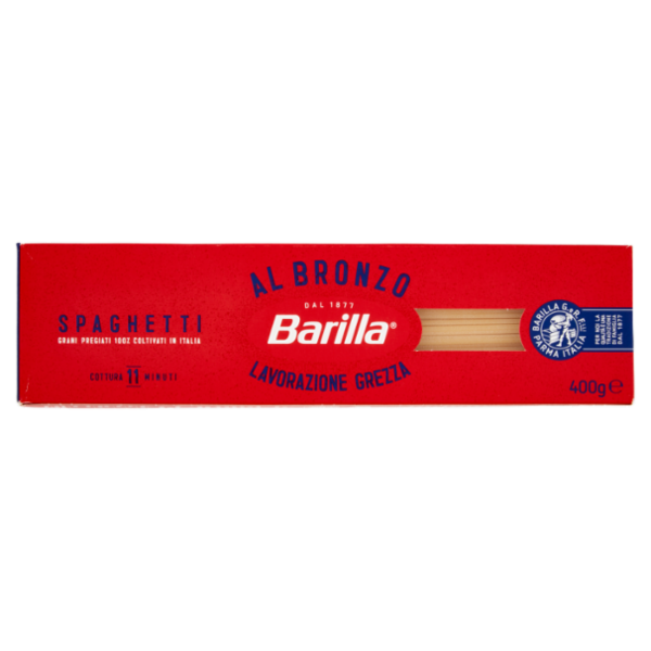 Barilla Pasta Al Bronzo Spaghetti 100% grano italiano 400g