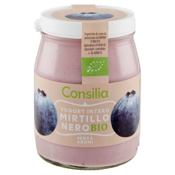 Consilia Yogurt Intero Mirtillo Nero Biologico 150 g