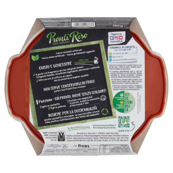 Riso Scotti Naturalissimi Bio Riso Integrale Venere con Farro e Legumi 180 g