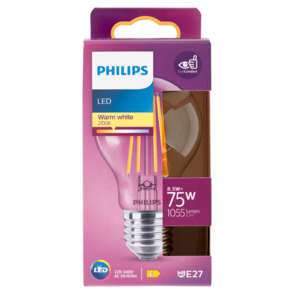 Philips Led goccia filamento 75W E27 2700K