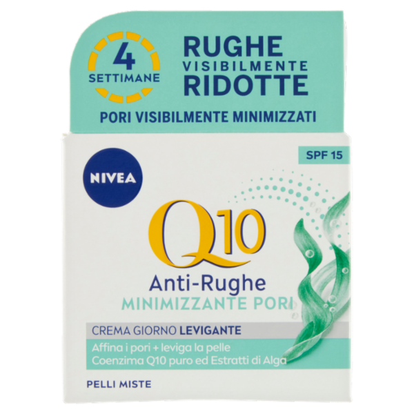 Nivea Q10 Anti-Rughe Minimizzante Pori Crema Giorno Levigante SPF 15 50 ml