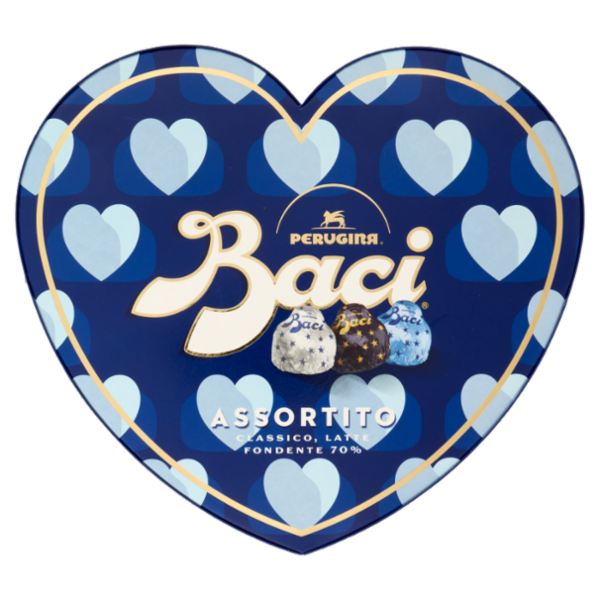 BACI PERUGINA Cioccolatini Assortiti ripieni al Gianduia Scatola Maxi Cuore San Valentino 150g