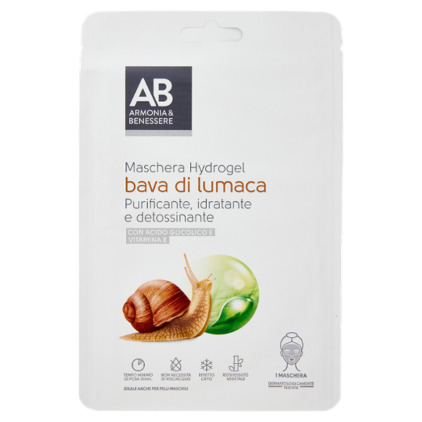 Armonia & Benessere Maschera Viso Hydrogel con Bava di Lumaca