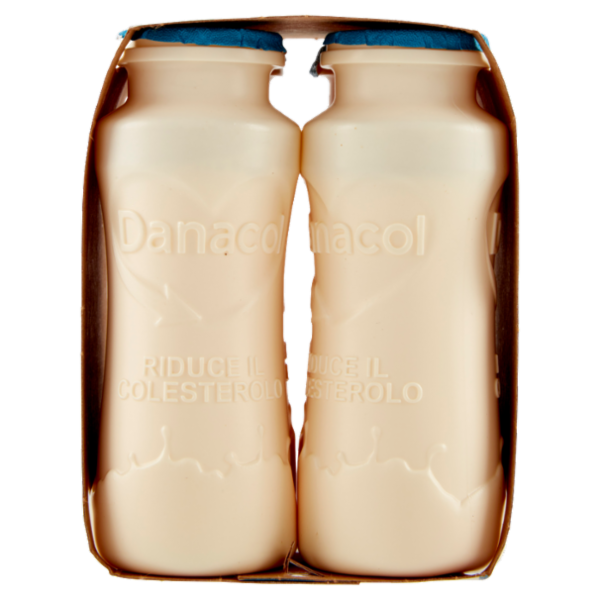 DANACOL Yogurt da bere, Riduce il Colesterolo grazie agli Steroli Vegetali, Bianco Naturale, 4x100g