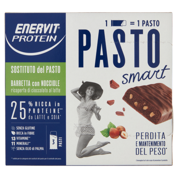 Enervit Protein Pasto smart Barretta con Nocciole 3 x 58 g