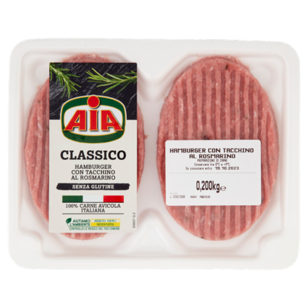Aia Classico Hamburger con Tacchino al Rosmarino 0,200 kg