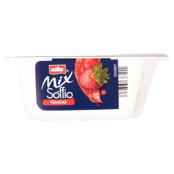 müller Mix Soffio Mousse di Bianco Più Fragole 120 g