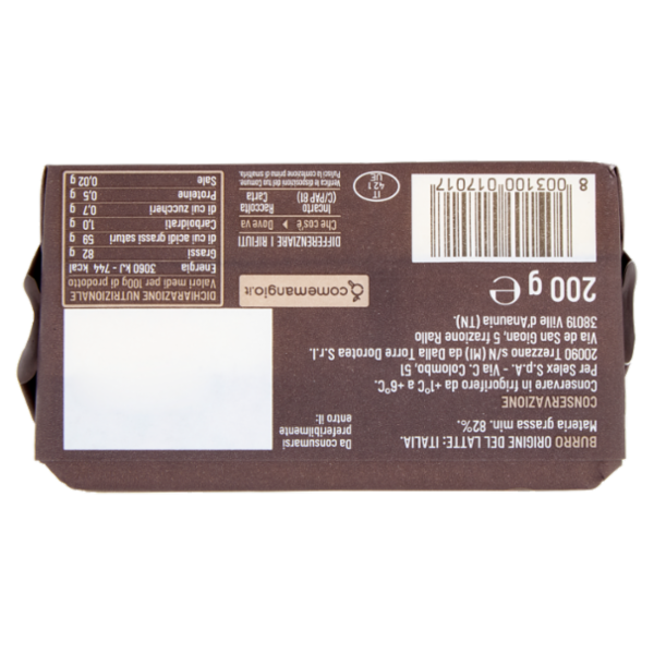 Selex Saper di Sapori Burro di Centrifuga 100% Italiano 200 g