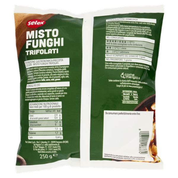Selex Misto Funghi Trifolati Surgelato 250 g