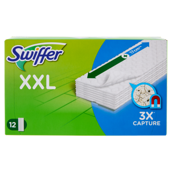 Swiffer XXL Panni Catturapolvere per Scopa Swiffer - Ricarica 12 Panni