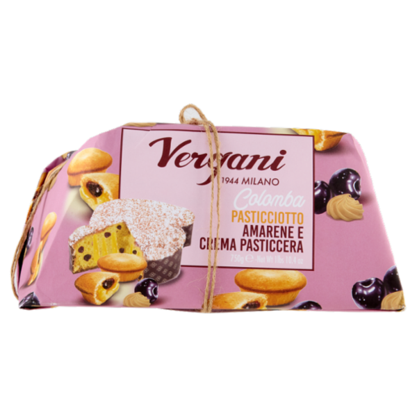 Vergani Colomba Pasticciotto Amarene e Crema Pasticcera 750 g