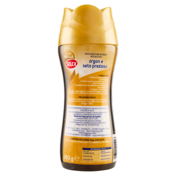 Selex Casa Bella Profumatore in Perle per Bucato Argan e Seta Preziosa 260 g