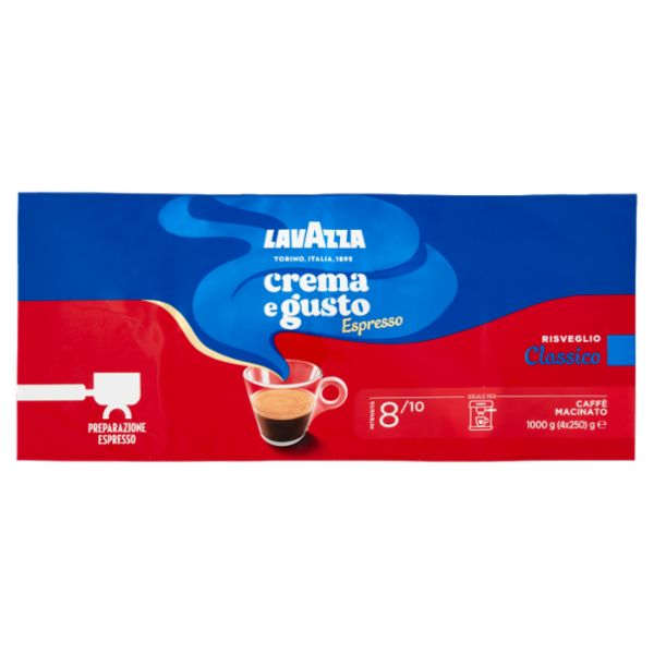 Lavazza Crema e Gusto Espresso Classico Caffè Macinato 4 x 250 g