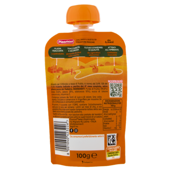 Plasmon il Frullato Mela, Pesca, Albicocca 100 g