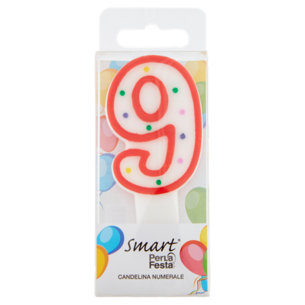 Smart PerLa Festa Candelina Numerale 9 1 pz