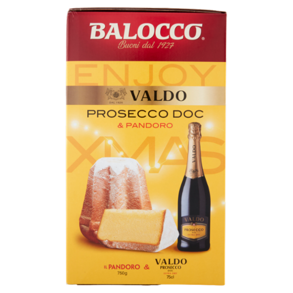 Balocco Enjoy Xmas il Pandoro 750 g & Valdo Prosecco DOC Extra Dry 75 cl