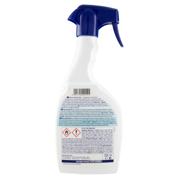 nuncas Glicetta Alcool Plus Universale Detergente Igienizzante Superfici & Mani 500 ml