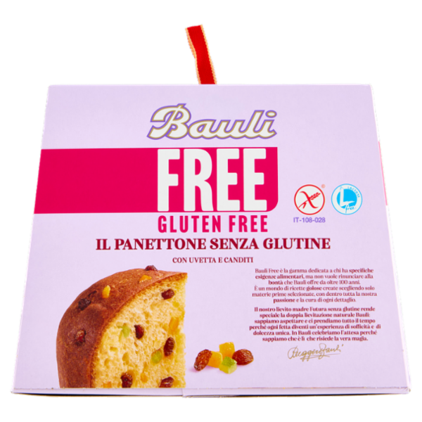 Bauli Free Gluten Free il Panettone Senza Glutine con Uvetta e Canditi 400 g