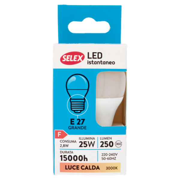 Selex Lampadina Led Sfera E27 3W Luce Calda