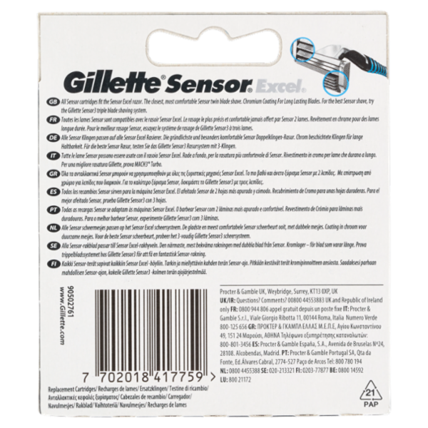 Gillette Sensor Excel - 10 lame di ricambio