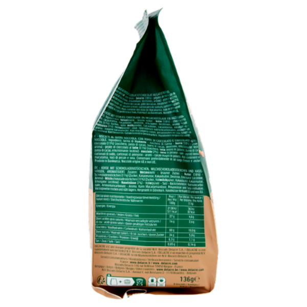 Delacre Cookies Classique Noisette Hazelnoot-Nocciola 136 g