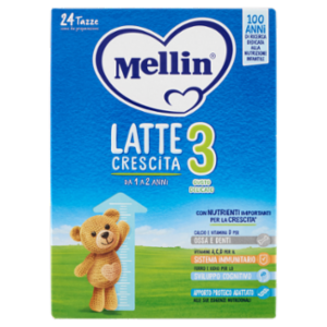 MELLIN 3 - Latte Crescita In Polvere, Fonte Di Ferro e Iodio, Dal 12° Al 24° Mese, 770g