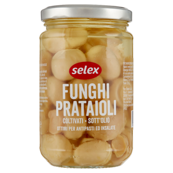 Selex Funghi Prataioli Coltivati in Olio di Semi di Girasole 280 g