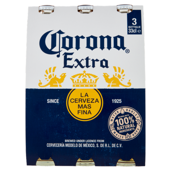 Corona Extra Birra lager internazionale bottiglia 3x33 cl