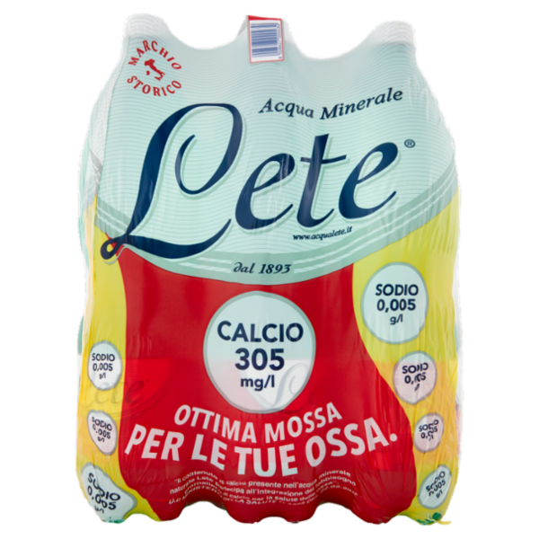 Lete Acqua Minerale Effervescente Naturale 6 x 1,5 l