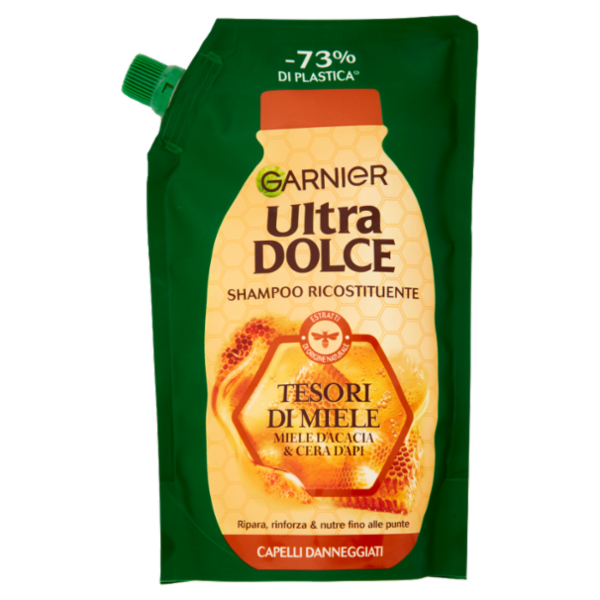 Garnier Ultra Dolce Refill Shampoo Tesori di Miele, 500 ml