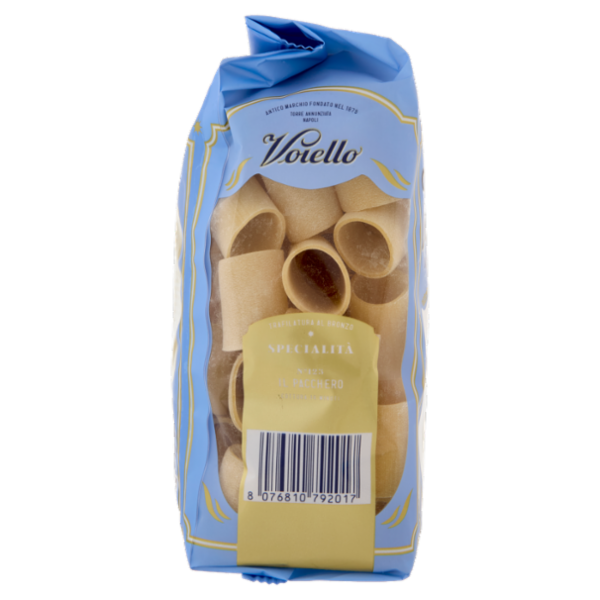 Voiello Pasta Il Pacchero N°123 Grani 100% Italiani Trafilata Bronzo 500g
