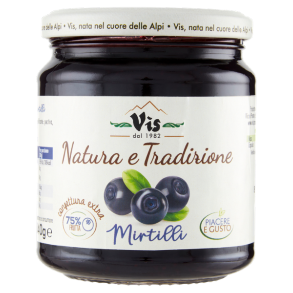 Vis Natura e Tradizione confettura extra Mirtilli 340 g